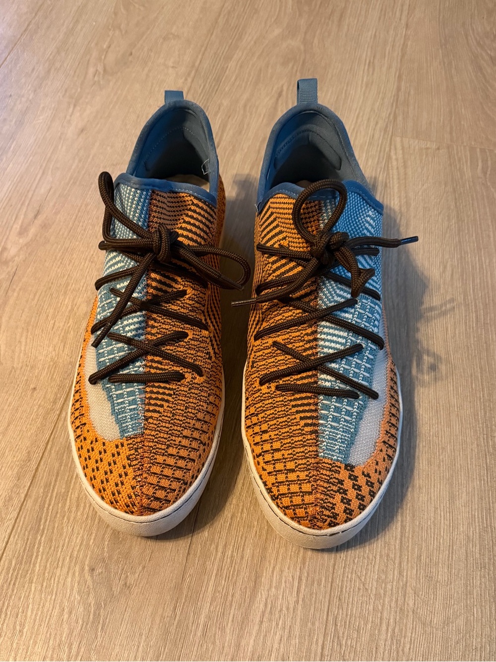 Jambu Jenny Knit Sneakers in Orange & Turquoise Blue